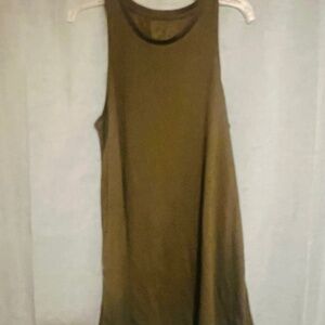 Olive Green Hurley Sleeveless Racerback Style Dress Size L